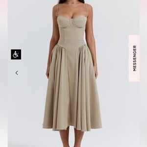 House of CB Beige Midi Dress